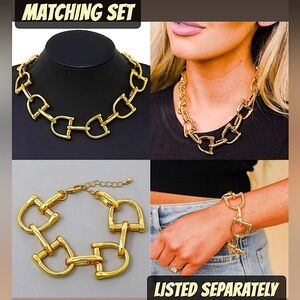 🆕🌿💛NEW YORK JEWELRY: (BRACELET) Gold Chunky U-Link Chain Bracelet